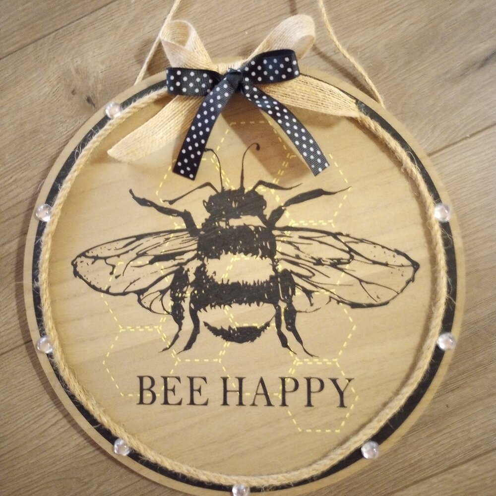 Bee Happy Sign
